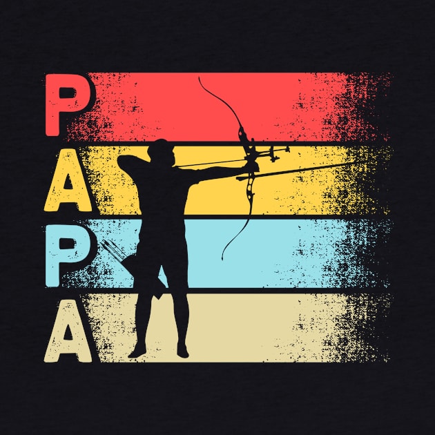 Archery papa retro vintage dad by klausgaiser